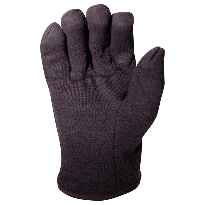 336-011 BROWN JERSEY BLEND RED LINED GLOVE