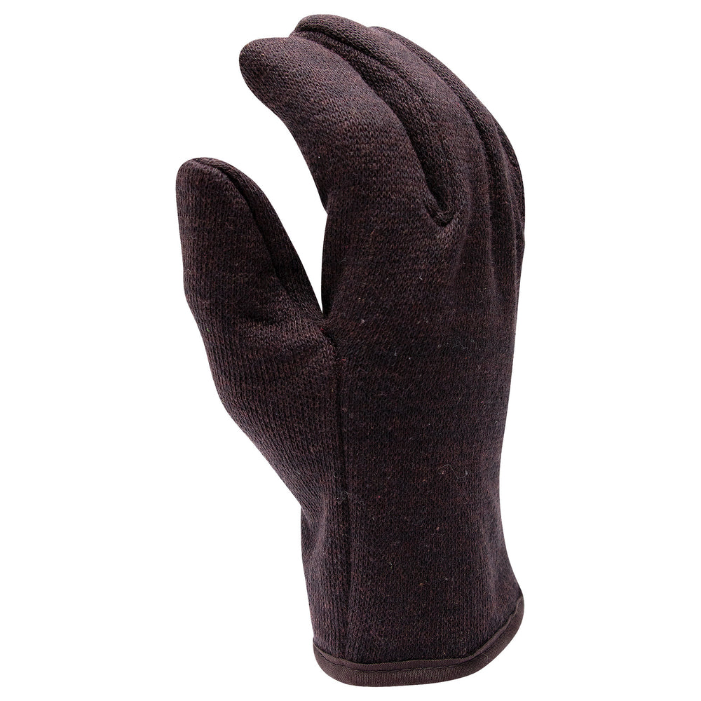 336-011 BROWN JERSEY BLEND RED LINED GLOVE