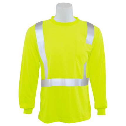 9007S CLASS 2 BIRDSEYE MESH LONG SLV T-SHIRT