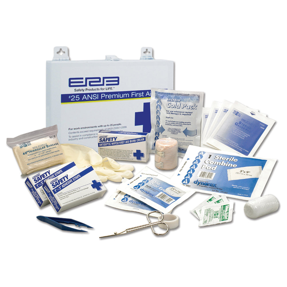 ANSI 2009 25 FIRST AID KIT METAL BOX