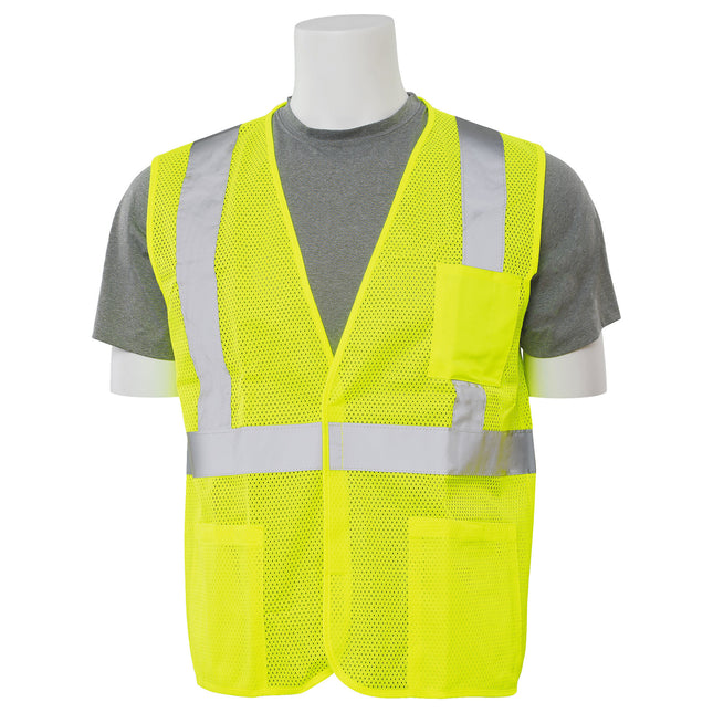 S362P CLASS 2 HOOK/LOOP MESH VEST WITH POCKETS