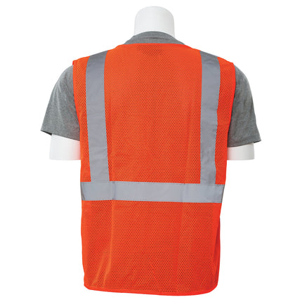 S363P CLASS 2 ZIPPER MESH VEST WITH POCKETS