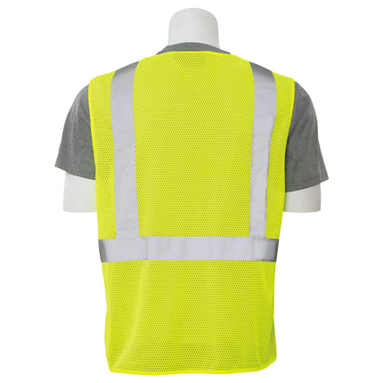 S363P CLASS 2 ZIPPER MESH VEST WITH POCKETS