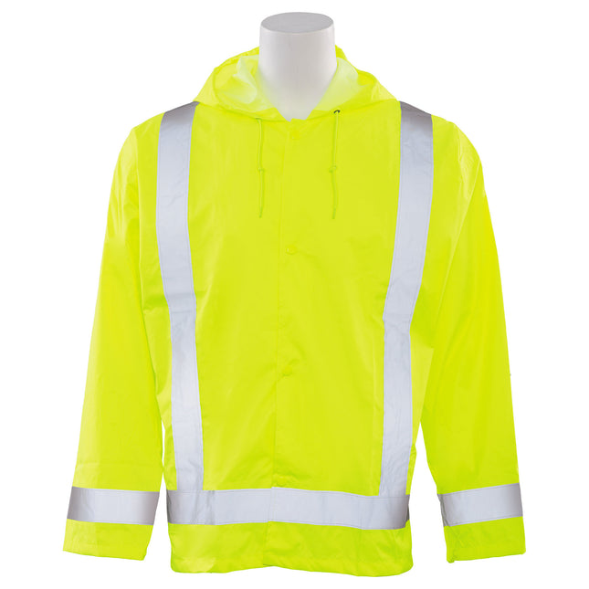 S373 CLASS 3 RAIN JACKET ATTACHED HOOD