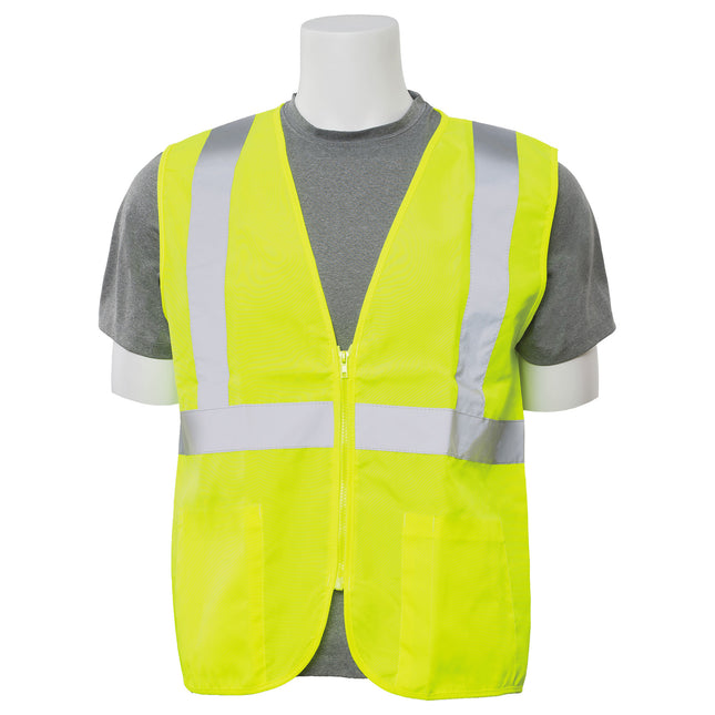 S388Z CLASS 2 SOLID OXFORD ZIP VEST