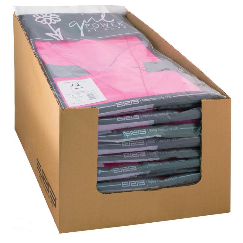 S721 NON-ANSI WOMEN S FITTED VEST 15 PK RETAIL BOX