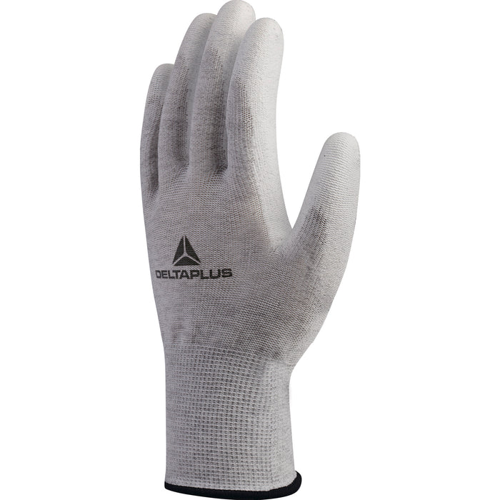 ANTISTATIC CARBON/POLYESTER KNITTED GLOVE - PU-COATING PALM